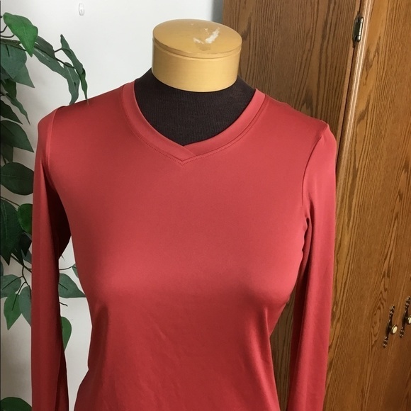 THE Northface long sleeve v neck rust colored XS - Picture 5 of 10